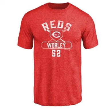 Red Men's Vance Worley Cincinnati Reds Base Runner T-Shirt -