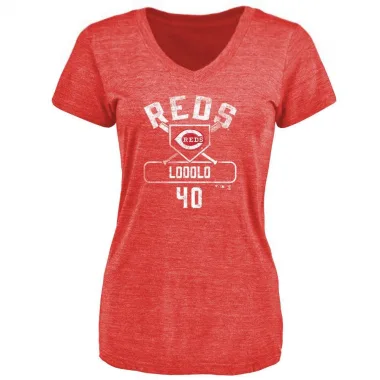 Red Women's Nick Lodolo Cincinnati Reds Base Runner T-Shirt -