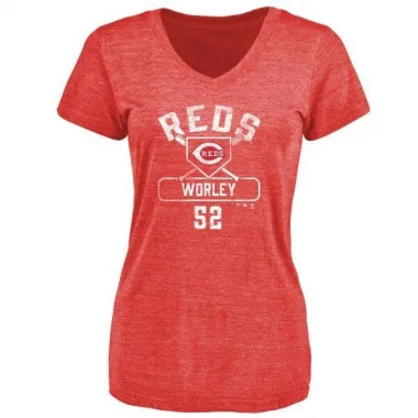 Red Women's Vance Worley Cincinnati Reds Base Runner T-Shirt -